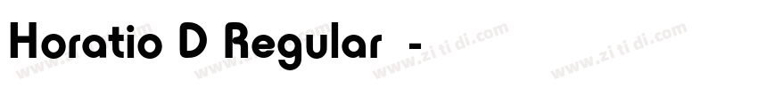 Horatio D Regular字体字体转换
